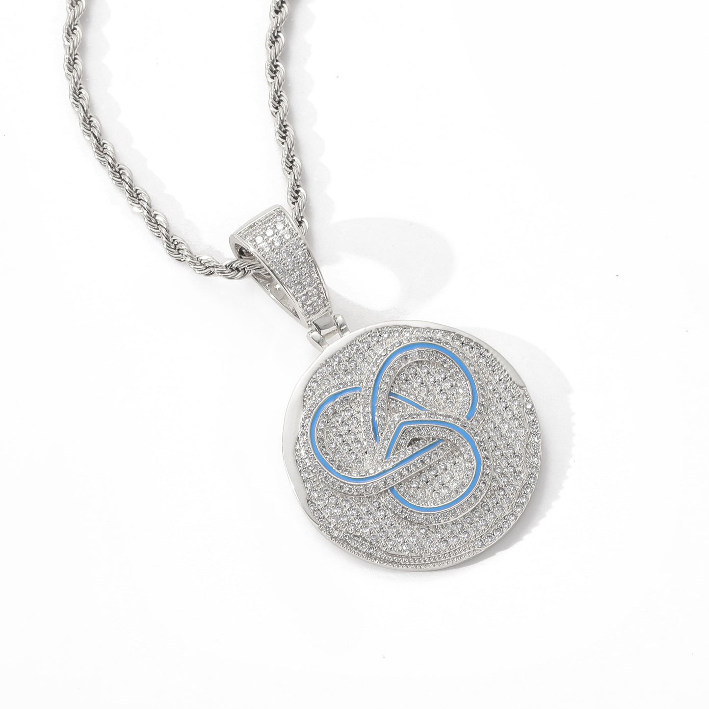 Hip Hop Fashion Cubic Zirconia Pendant Necklace for Men and Women