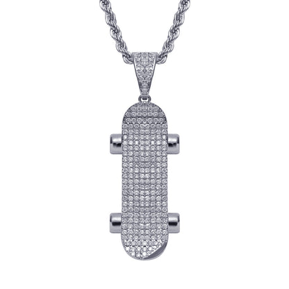 Hip Hop Dog Cubic Zirconia Pendant Necklace for Men and Women