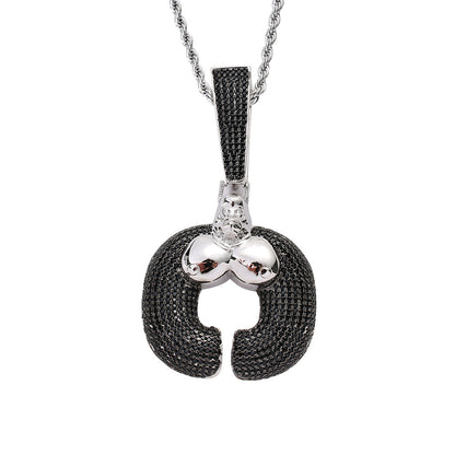 Hip Hop Fashion Cubic Zirconia Pendant Necklace for Men and Women