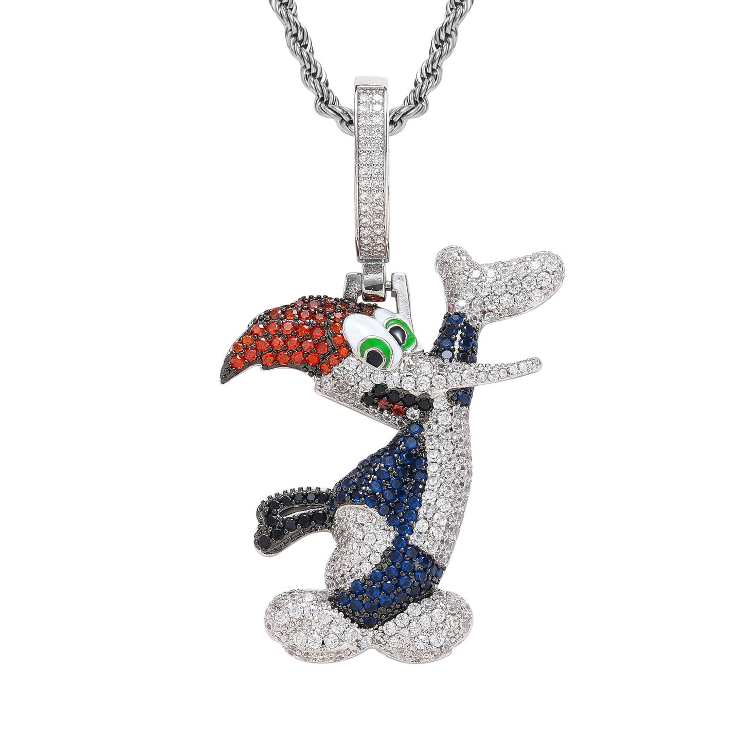 Hip Hop Fashion Cubic Zirconia Pendant Necklace for Men and Women