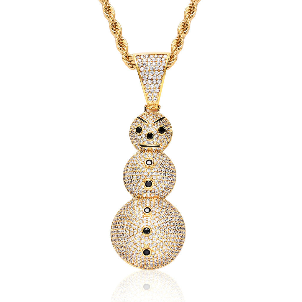 Hip Hop Minimalist Fashion Copper Pendant Necklace for Men and Women