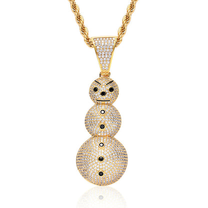 Hip Hop Minimalist Fashion Copper Pendant Necklace for Men and Women