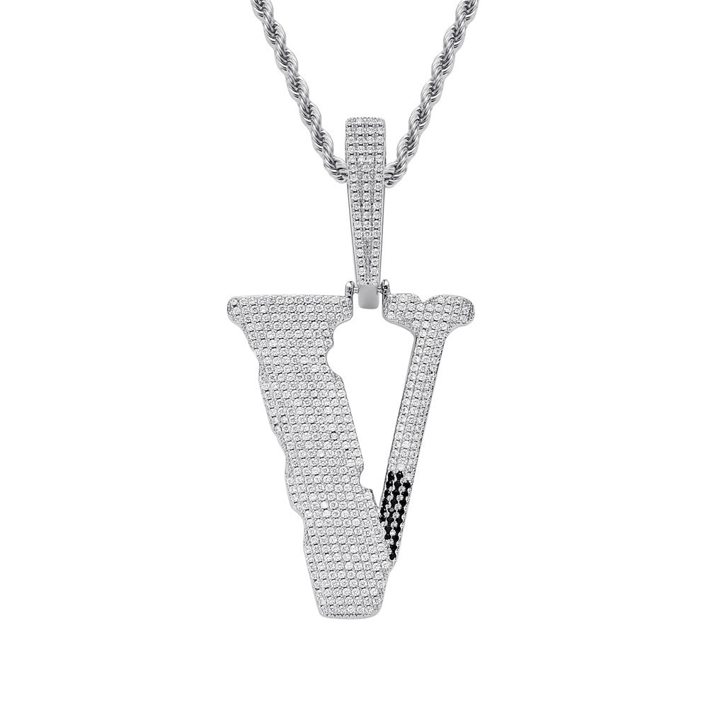 Hip Hop Fashion Cubic Zirconia Pendant Necklace for Men and Women