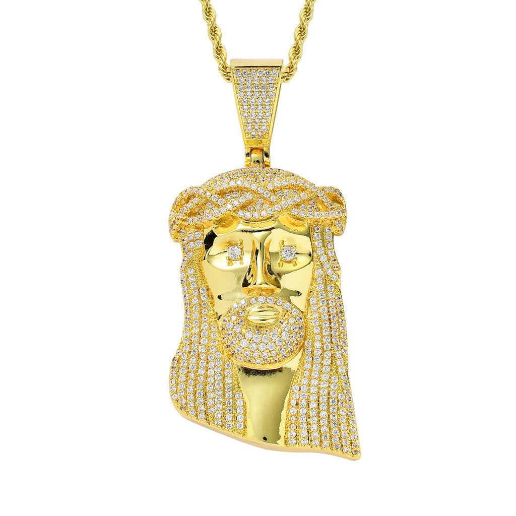 Hip Hop Vintage Fashion Cubic Zirconia Pendant Necklace for Men and Women