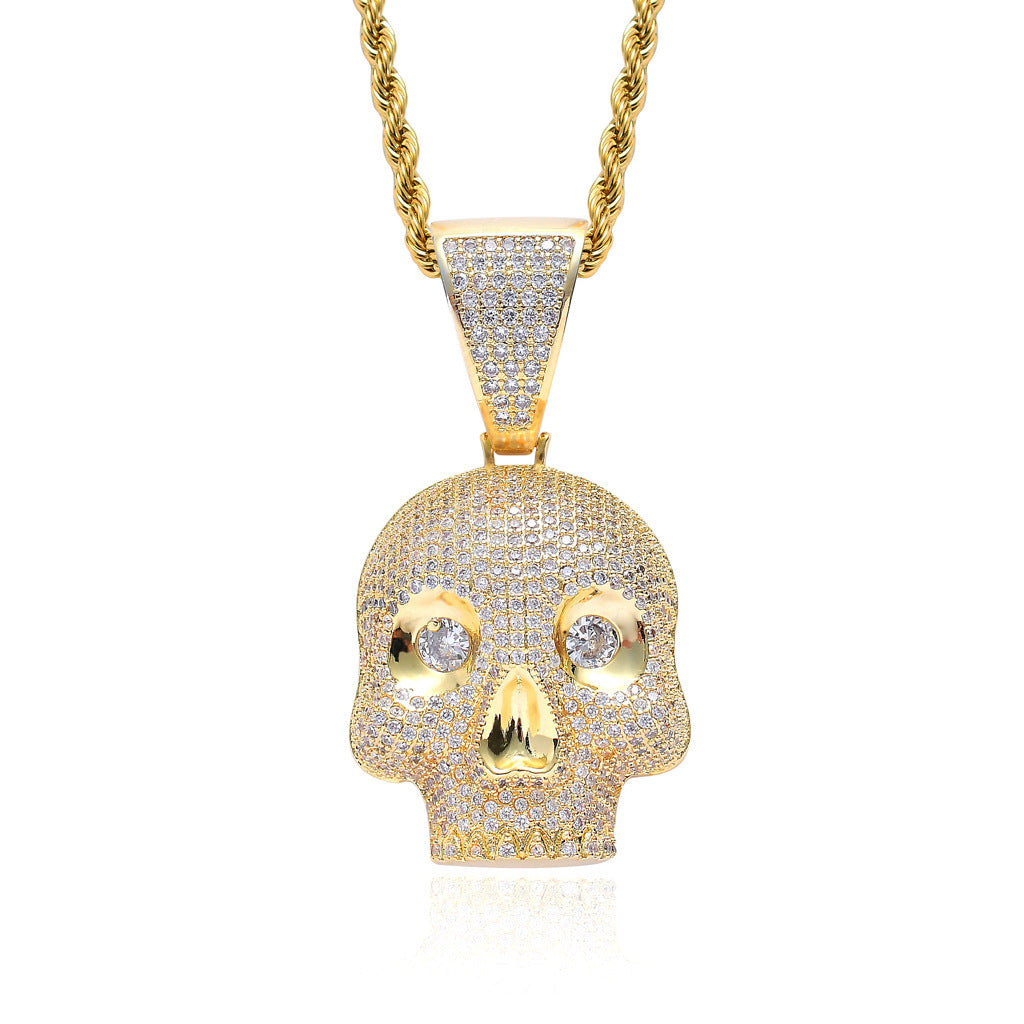 Hip Hop Fashion Cubic Zirconia Pendant Necklace for Men and Women