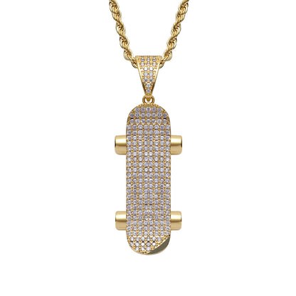 Hip Hop Dog Cubic Zirconia Pendant Necklace for Men and Women