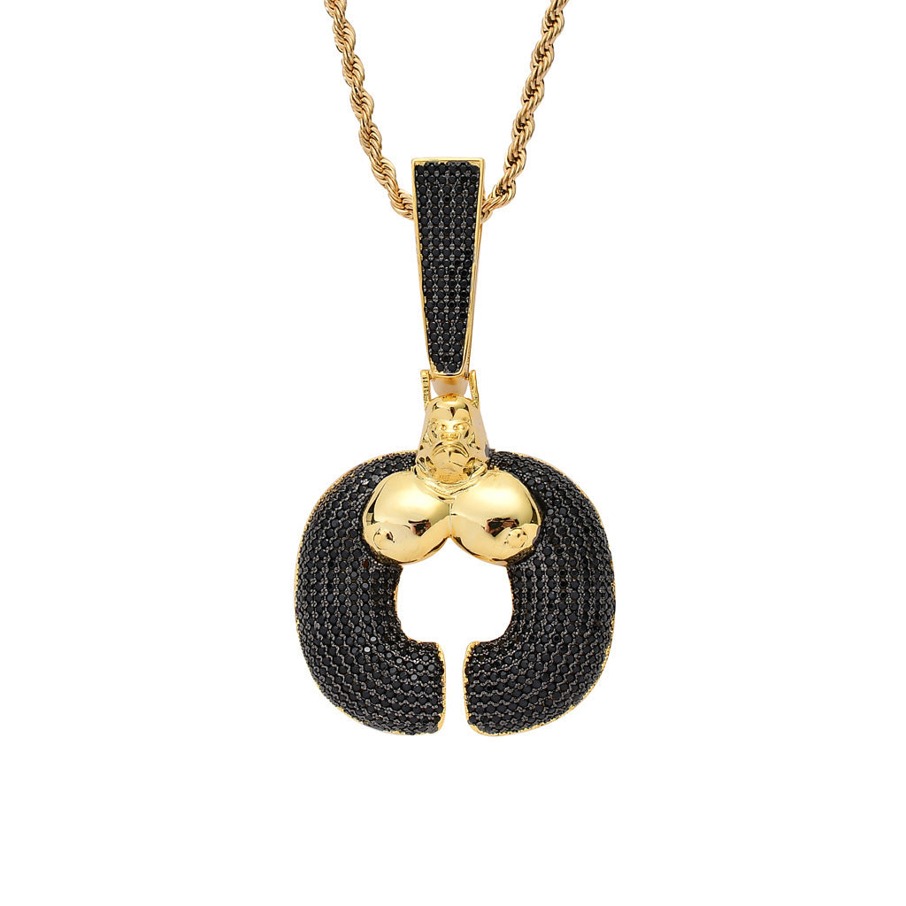 Hip Hop Fashion Cubic Zirconia Pendant Necklace for Men and Women