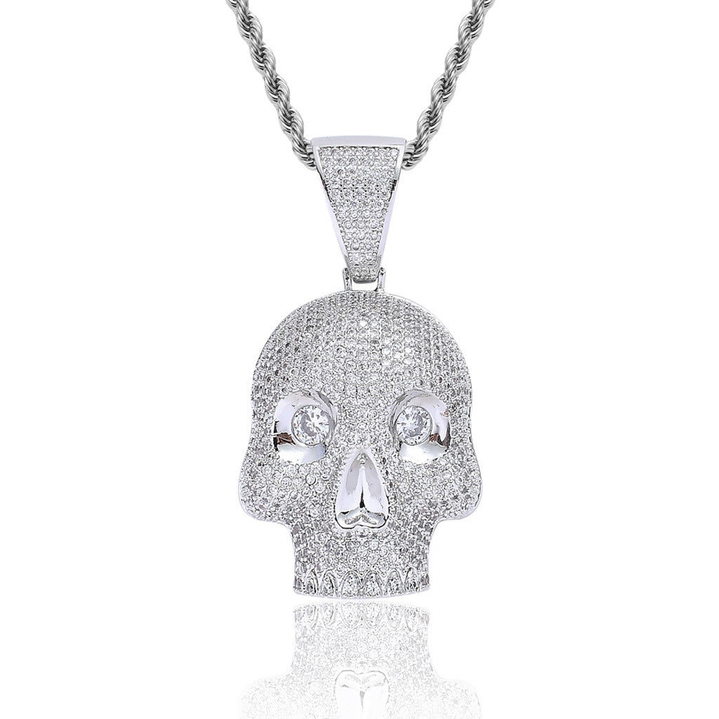 Hip Hop Fashion Cubic Zirconia Pendant Necklace for Men and Women
