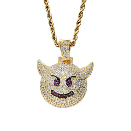 Hip Hop Fashion Cubic Zirconia Pendant Necklace for Men and Women