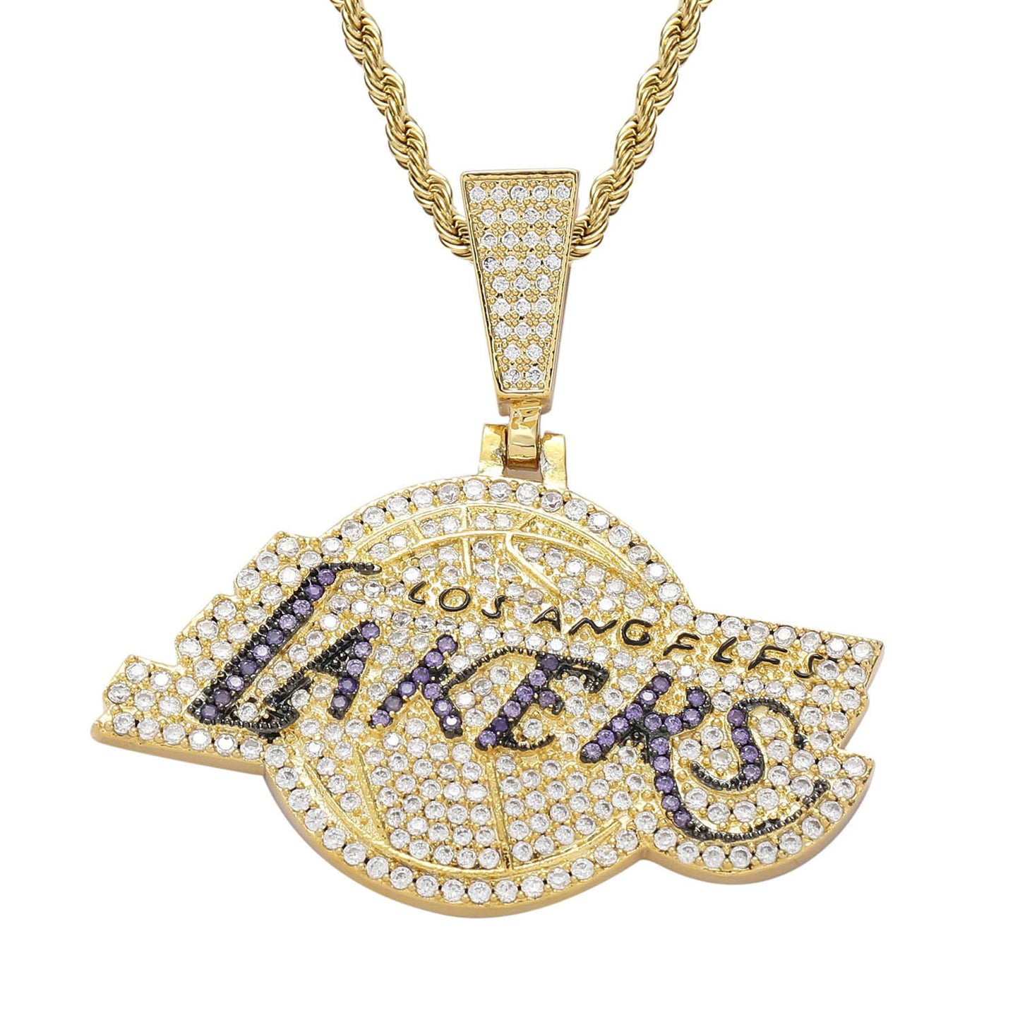 Hip Hop Fashion Cubic Zirconia Pendant Necklace for Men and Women