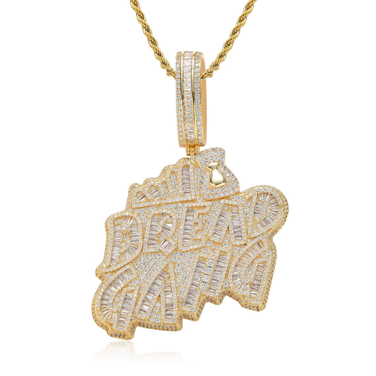Hip Hop Minimalist Cross Tennis Chain Cubic Zirconia Pendant Necklace for Men and Women product image