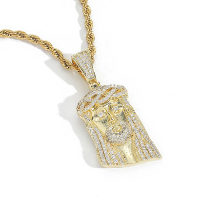 Hip Hop Vintage Fashion Cubic Zirconia Pendant Necklace for Men and Women