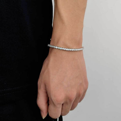 2-8 mm Round CZ Tennis Copper Bracelet - CHA003