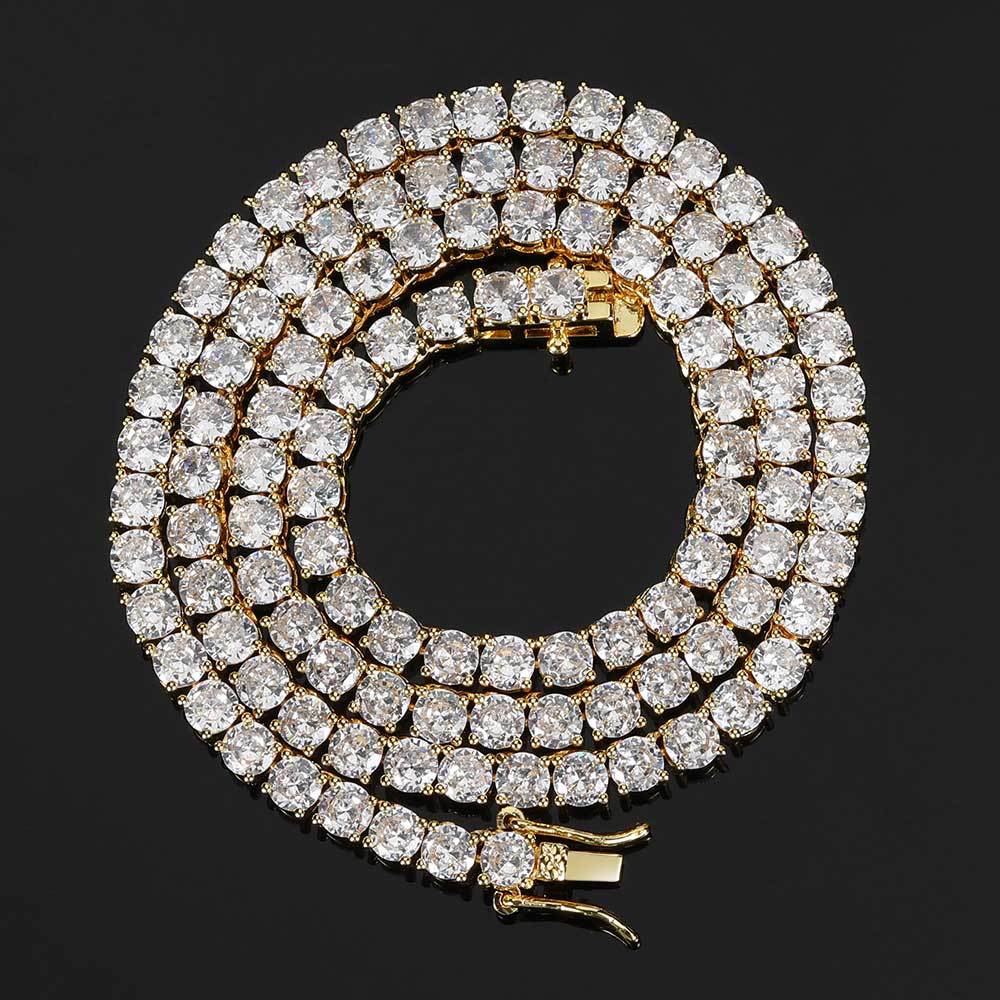 3-6 mm Round CZ Tennis Copper Necklace - CHA003 product image