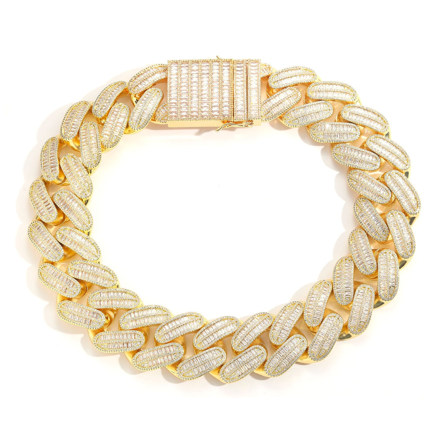 Hip Hop Punk Fashion Cubic Zirconia Necklace for Men