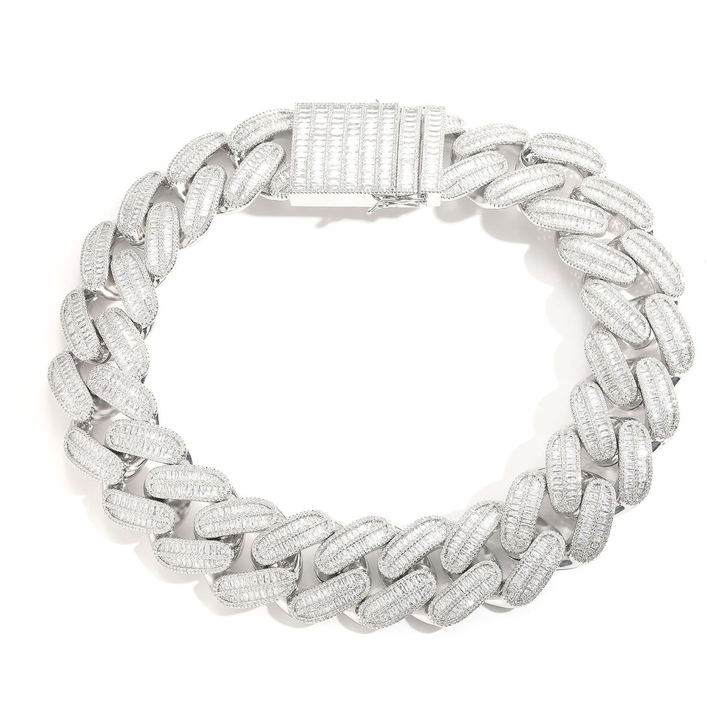 Hip Hop Punk Fashion Cubic Zirconia Necklace for Men