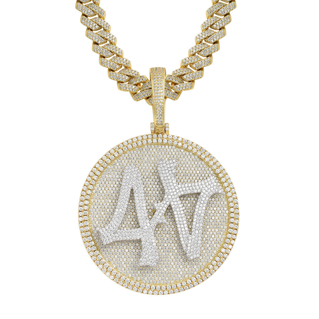 Hip Hop Fashion Cubic Zirconia Pendant Necklace for Men and Women