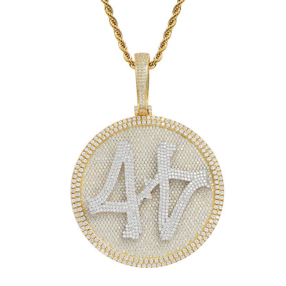 Hip Hop Fashion Cubic Zirconia Pendant Necklace for Men and Women