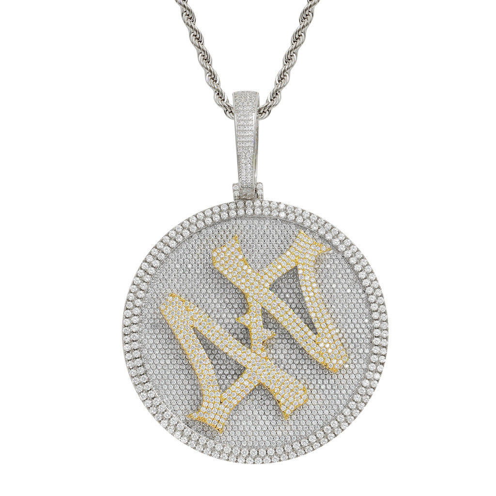 Hip Hop Fashion Cubic Zirconia Pendant Necklace for Men and Women
