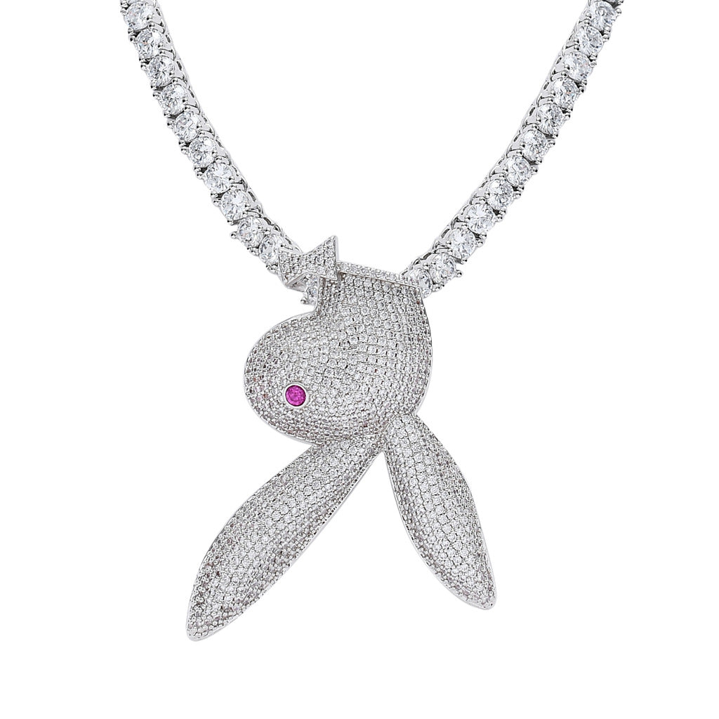 Hip Hop Diamond Shape Cuban Link Cubic Zirconia Necklace for Men and Women