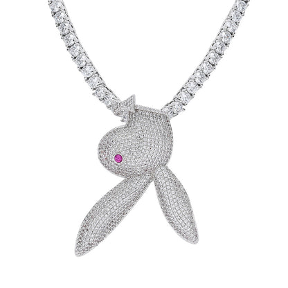 Hip Hop Diamond Shape Cuban Link Cubic Zirconia Necklace for Men and Women