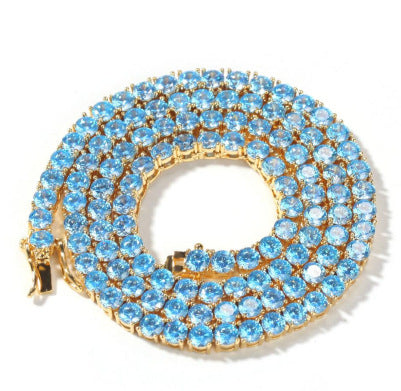 5-8 mm Round CZ Tennis Copper Necklace or Bracelet - CHA003 product image