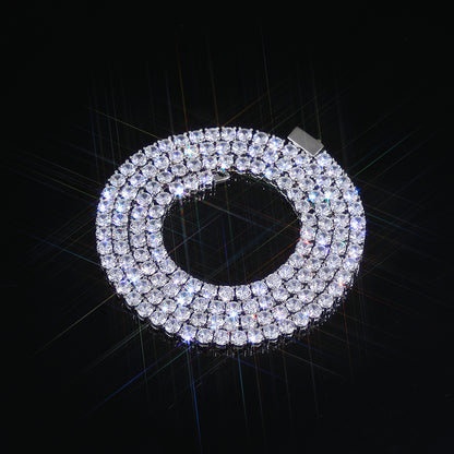 3-5 mm Round CZ Tennis Copper Necklace - CHA005