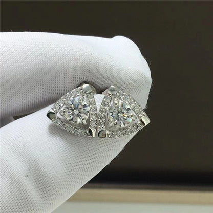 Sparkling Stud Earrings for Women - Radiant, Halo, Bow, Emerald-Cut & Triangle Minimal Earrings
