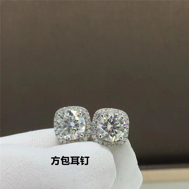Sparkling Stud Earrings for Women - Radiant, Halo, Bow, Emerald-Cut & Triangle Minimal Earrings