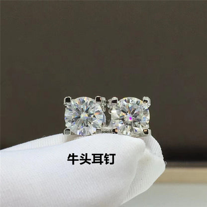 Sparkling Stud Earrings for Women - Radiant, Halo, Bow, Emerald-Cut & Triangle Minimal Earrings