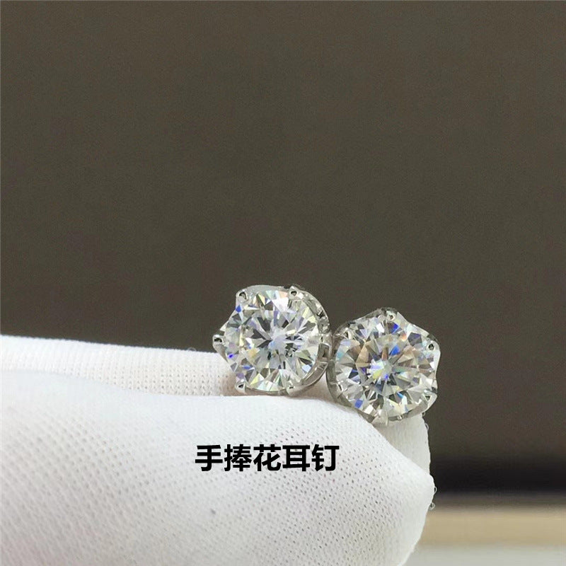 Sparkling Stud Earrings for Women - Radiant, Halo, Bow, Emerald-Cut & Triangle Minimal Earrings product image