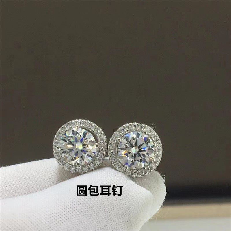 Sparkling Stud Earrings for Women - Radiant, Halo, Bow, Emerald-Cut & Triangle Minimal Earrings product image
