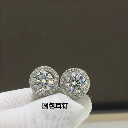Sparkling Stud Earrings for Women - Radiant, Halo, Bow, Emerald-Cut & Triangle Minimal Earrings