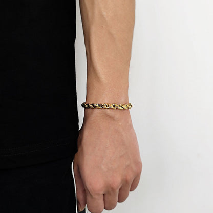 3-6 mm Twisted Rope Stainless steel Bracelet - CHA094