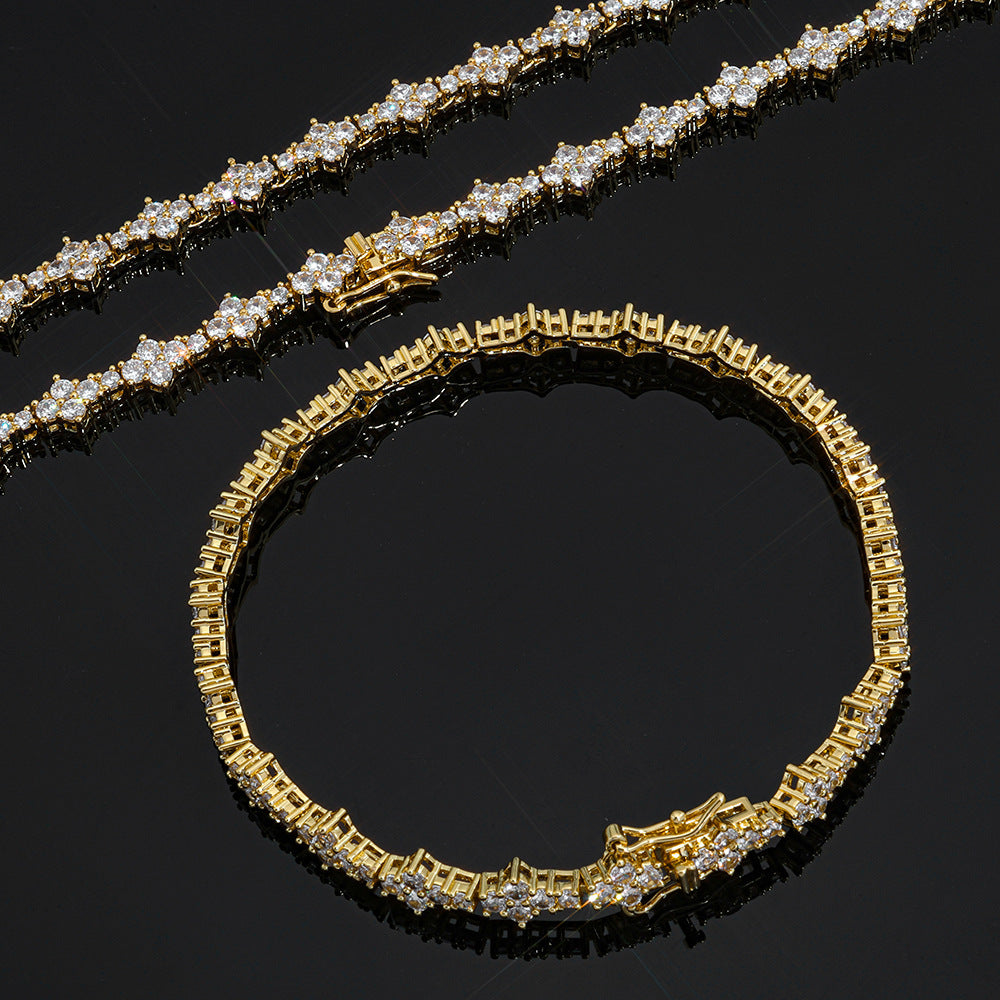 6.5 mm Cluster CZ Tennis Copper Necklace or Bracelet - CHA203 product image
