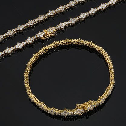 6.5 mm Cluster CZ Tennis Copper Necklace or Bracelet - CHA203