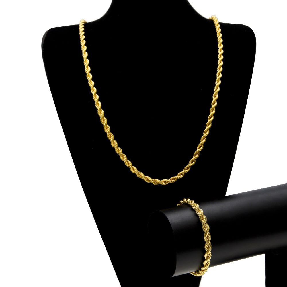 金色6mm（铁材质，手链+项链） product image