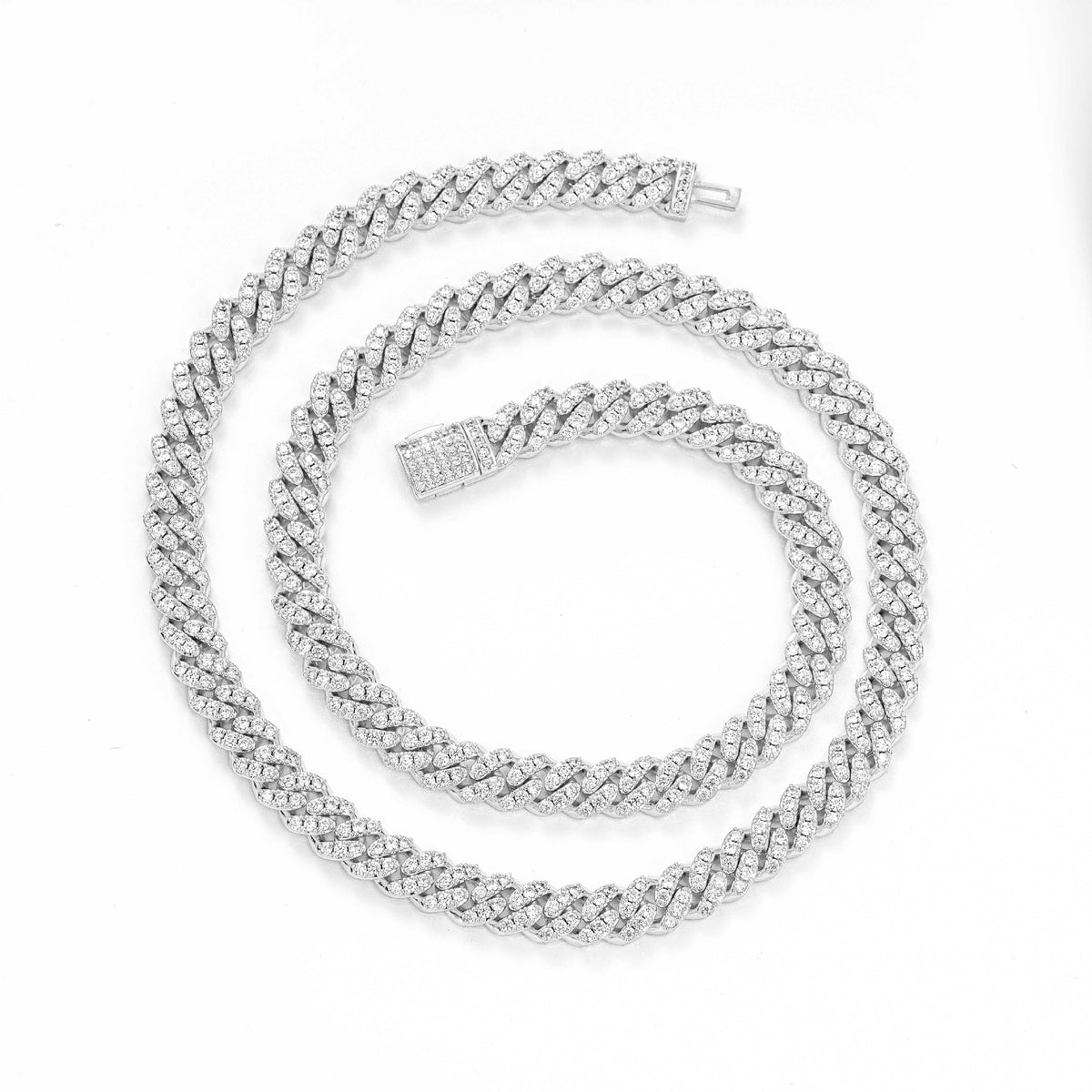 8MM Iced Out Cuban Link Chain Bracelet or Necklace, Zirconia, Unisex product image