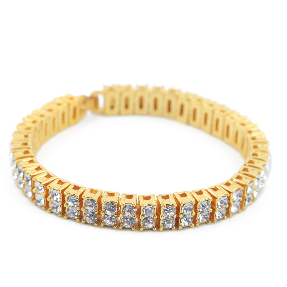 （两排钻）金色8inch手链 product image