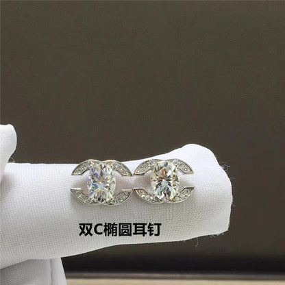 Sparkling Stud Earrings for Women - Radiant, Halo, Bow, Emerald-Cut & Triangle Minimal Earrings