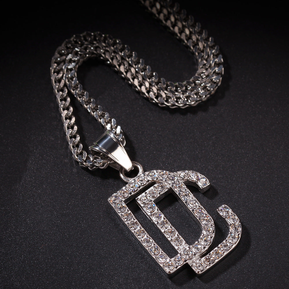 银色小号DC吊坠+3mm古巴链