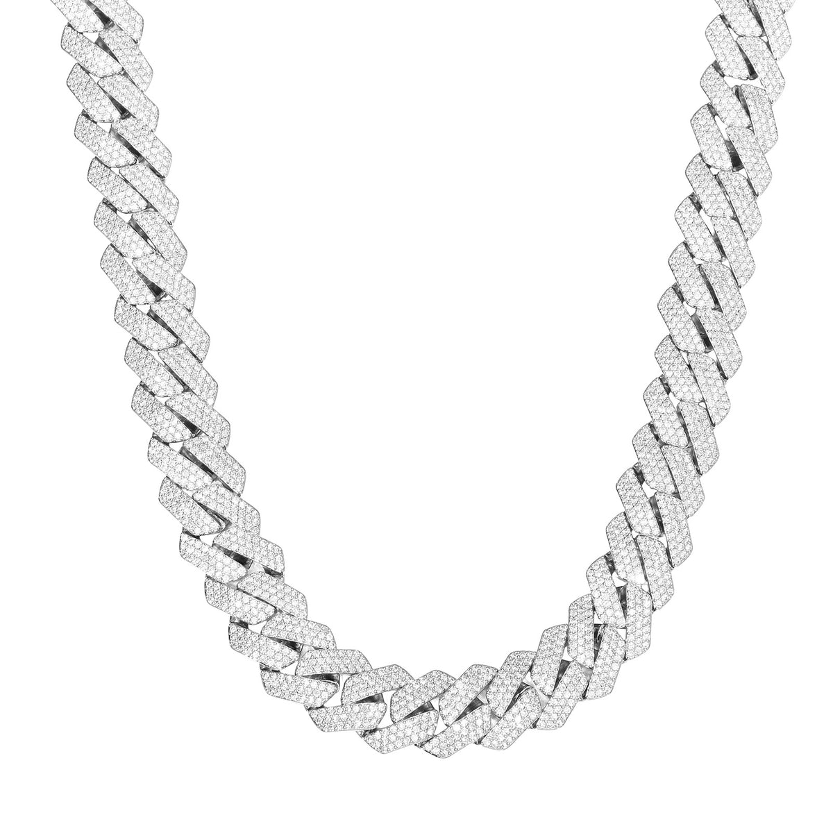 18mm Iced Out Moissanite Cuban Link Chain Necklace Bracelet for Men and Women product image