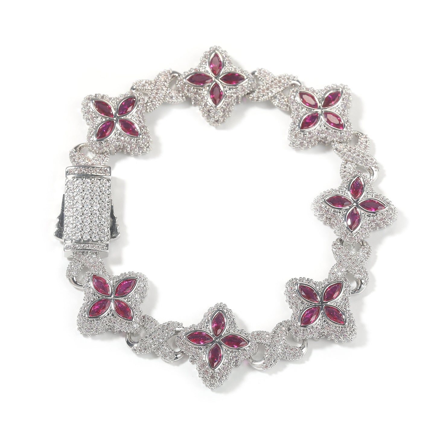 Unisex Four Leaf Clover Cubic Zirconia Bracelet /Necklace product image
