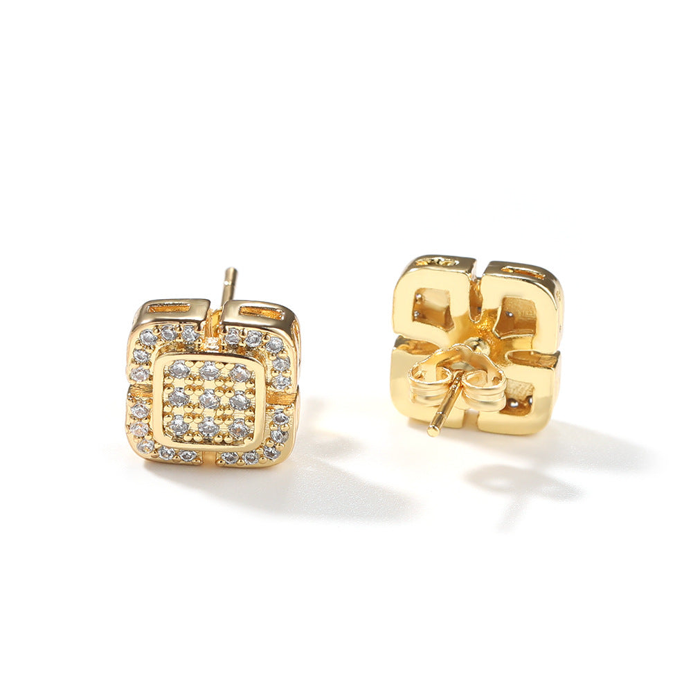 金色小方块耳钉 product image