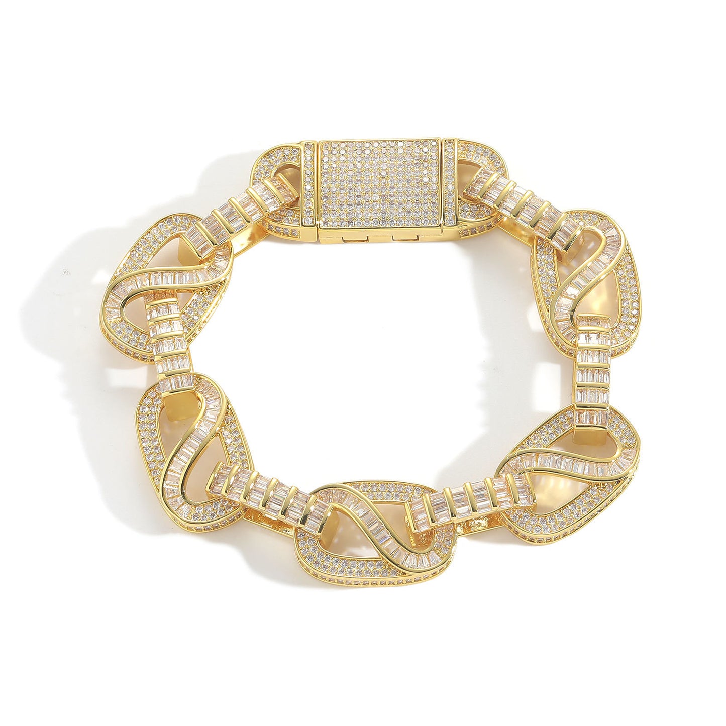 Hip Hop Light Luxury Fashion Copper Bracelet for Men