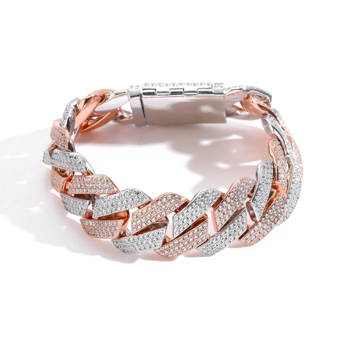 Hip Hop Minimalist Cuban Link Cubic Zirconia Bracelet for Men product image