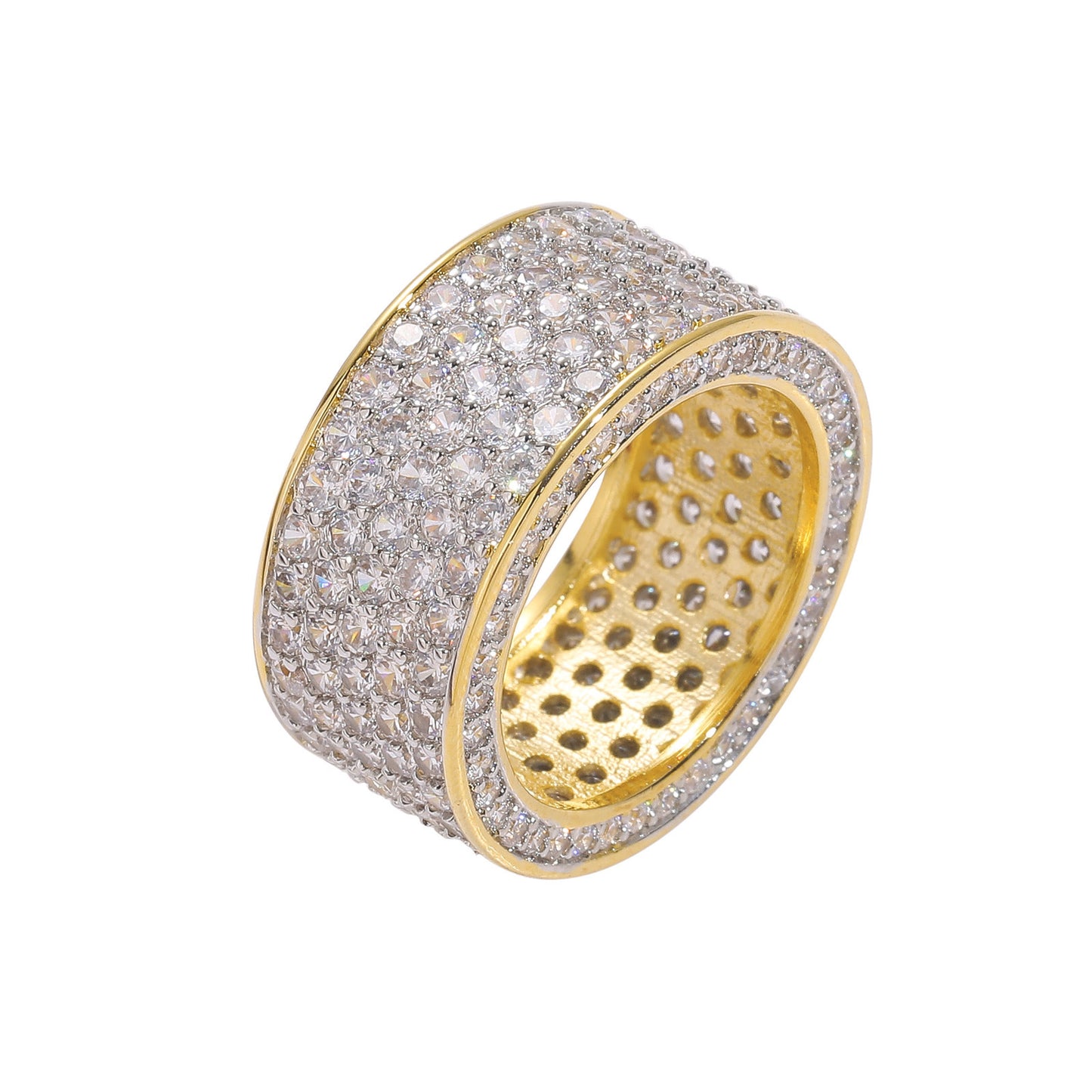 Hip Hop Minimalist Fashion Cubic Zirconia Ring for Men
