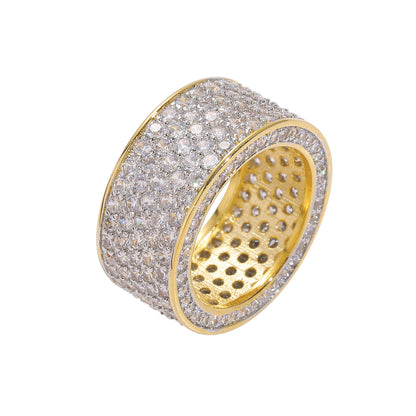 Hip Hop Minimalist Fashion Cubic Zirconia Ring for Men