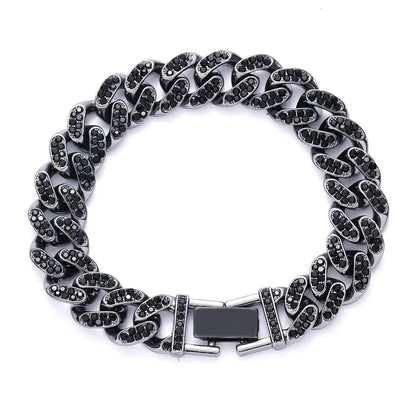 Hip Hop Minimalist Number Iced Link Cubic Zirconia Pendant Necklace for Men