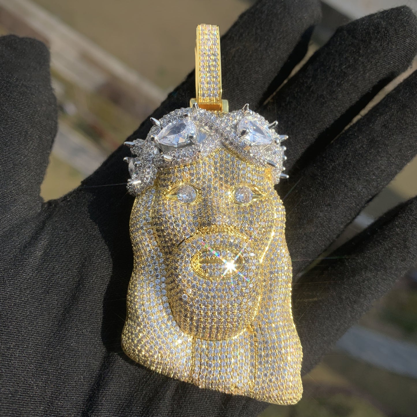 Iced Out Gorilla Pendant Necklace for Men
